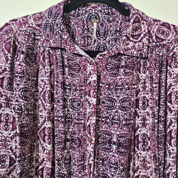 Free People Geometric Print Blouse - Picture 4 of 6